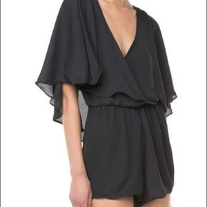 Brandy Melville gale cape black wrap romper